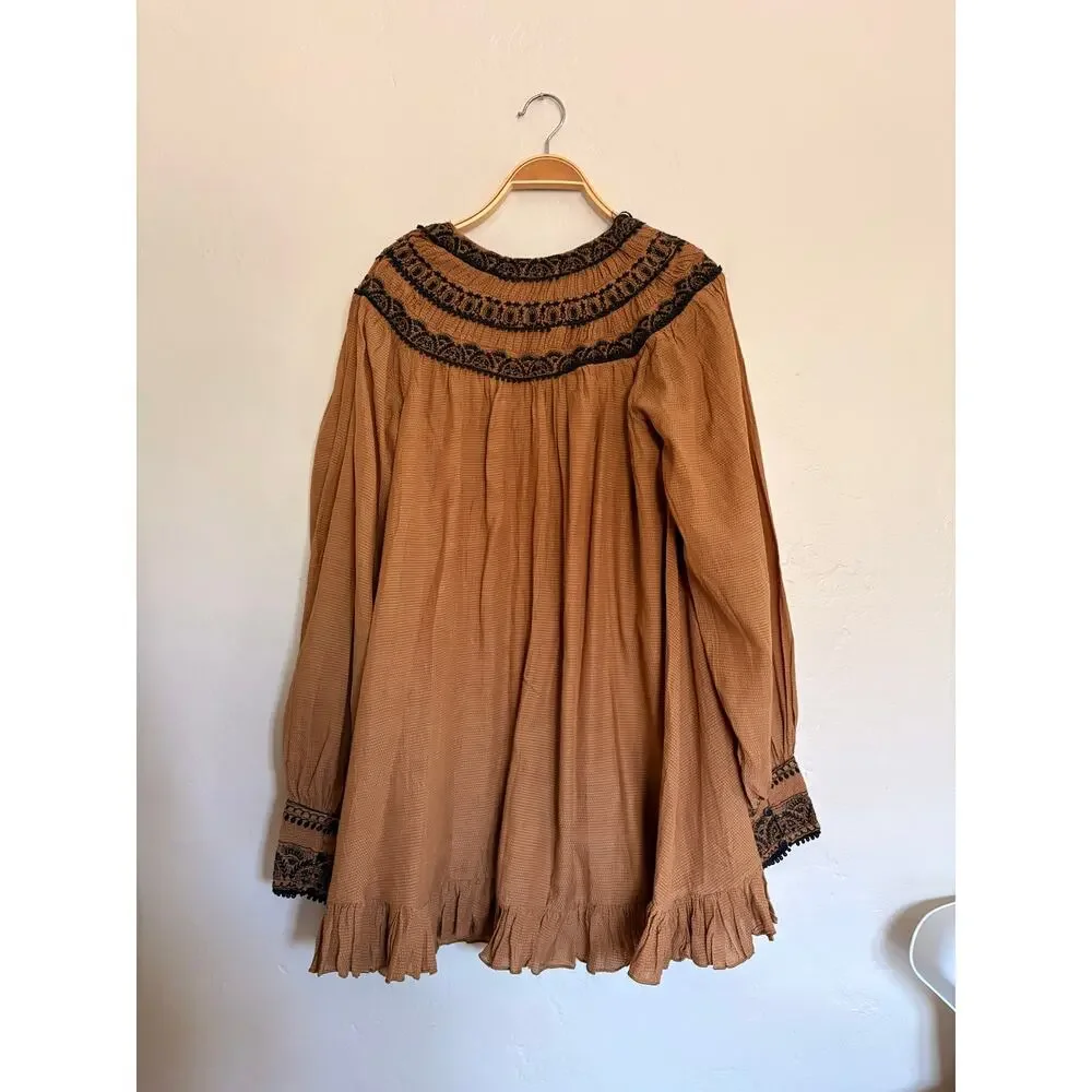 Free People Brown Bohemian Dress